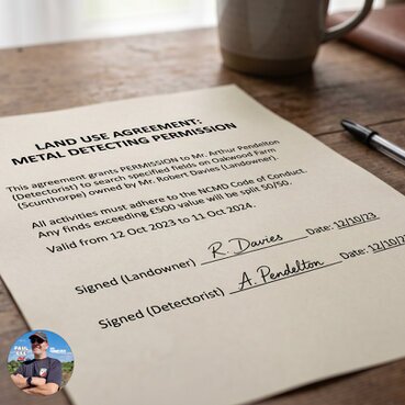 written agreement to metal detect in the uk what you need to write in an agreement to metal detect on a farm in the uk