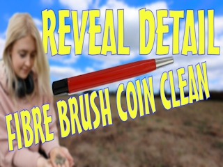 clean metal detecting finds with a fibre brush