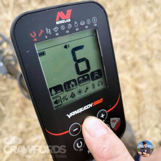 how to access the menu on a minelab vanquish 560