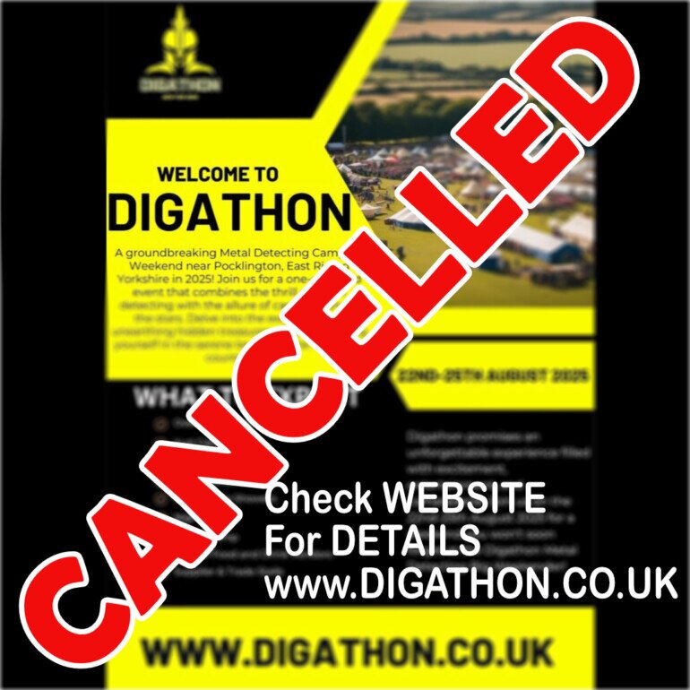 metal detecting rally 2025 Digathon is cancelled this year