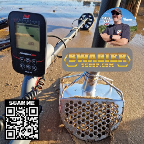the swagier Sito V2 sand scoop ideal for dry sand beach detecting