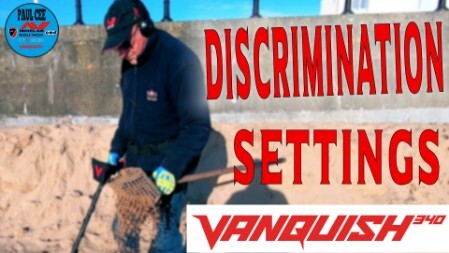 set up minelab vanquish discrimination for the best results